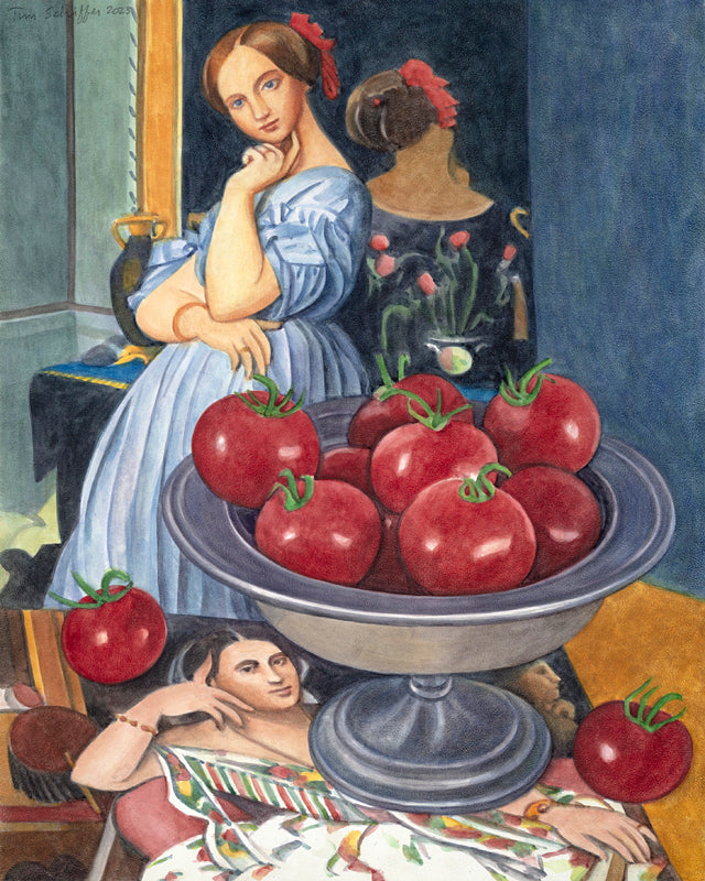 Tim Schiffer, Hothouse Tomatoes with Madame Moitessier and the Comtesse d'Haussonville, 2023