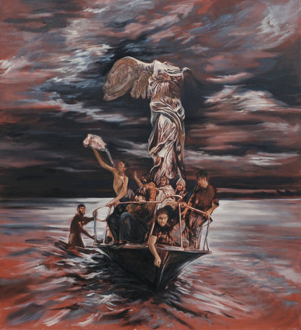 Eleni Bakopoulos, 'Nike on a Refugee Boat', 2019