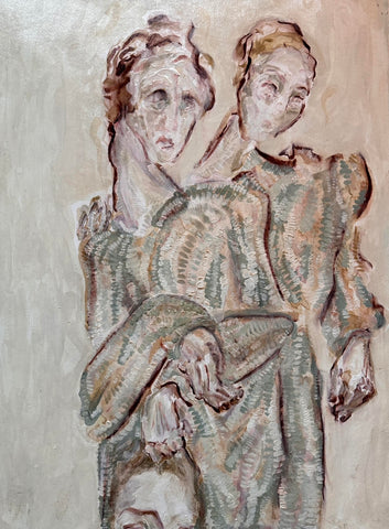 Julian Brink, 'Two Figures in Green (With Head)', 2023